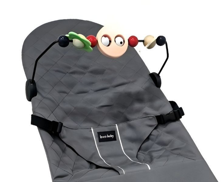 Дитячий шезлонг Spoko Baby крісло гойдалка сірий  425801 фото