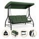 Садова гойдалка з товстим матрацом LEOBRO Luxury Pro Green (LB-1047) 140999 фото 1